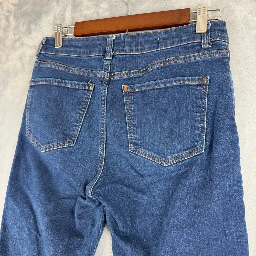 Pilcro & The Letterpress High Rise Straight Leg Seamed Jeans Denim Womens‎ 28